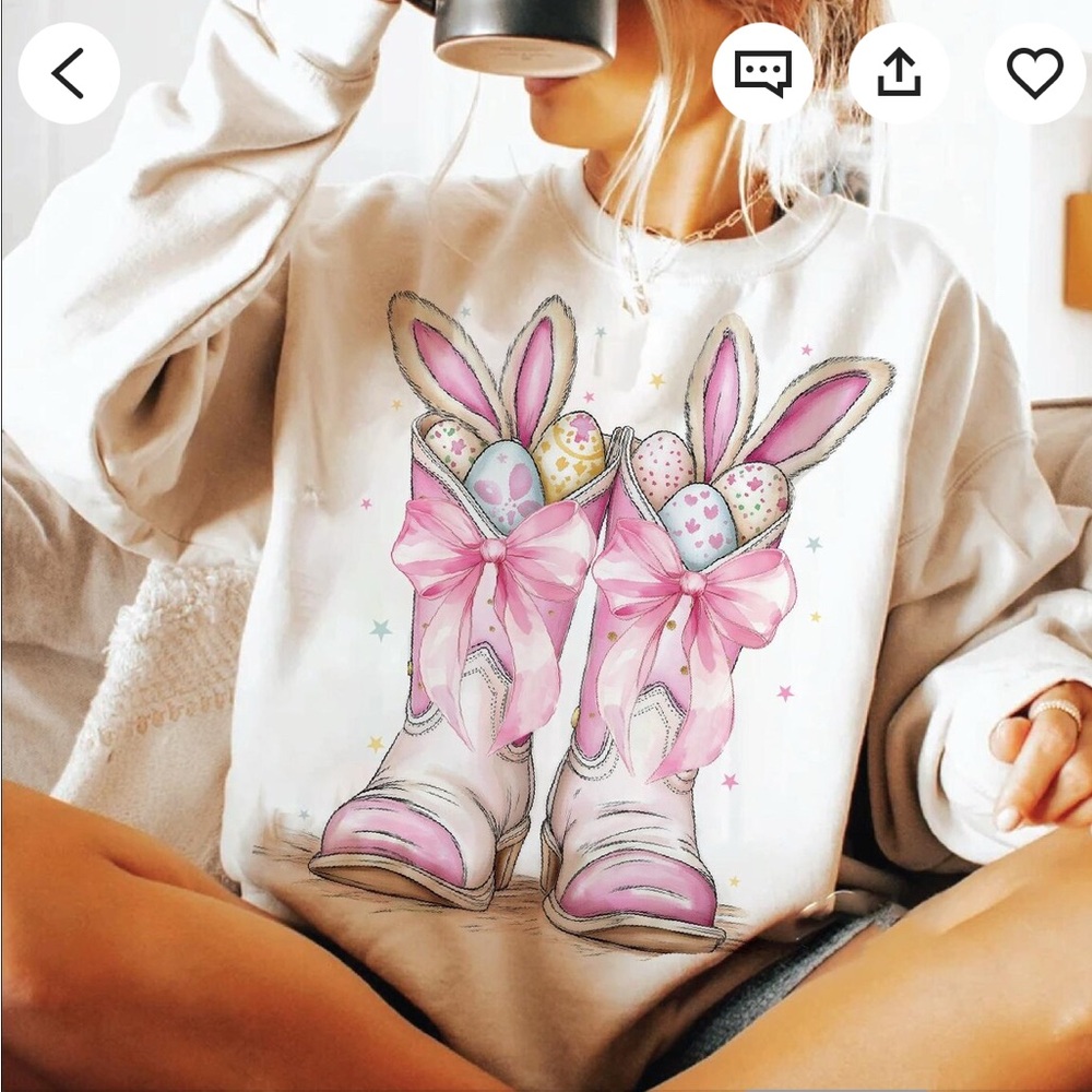 Cute Bunny Boots Sweatshirt